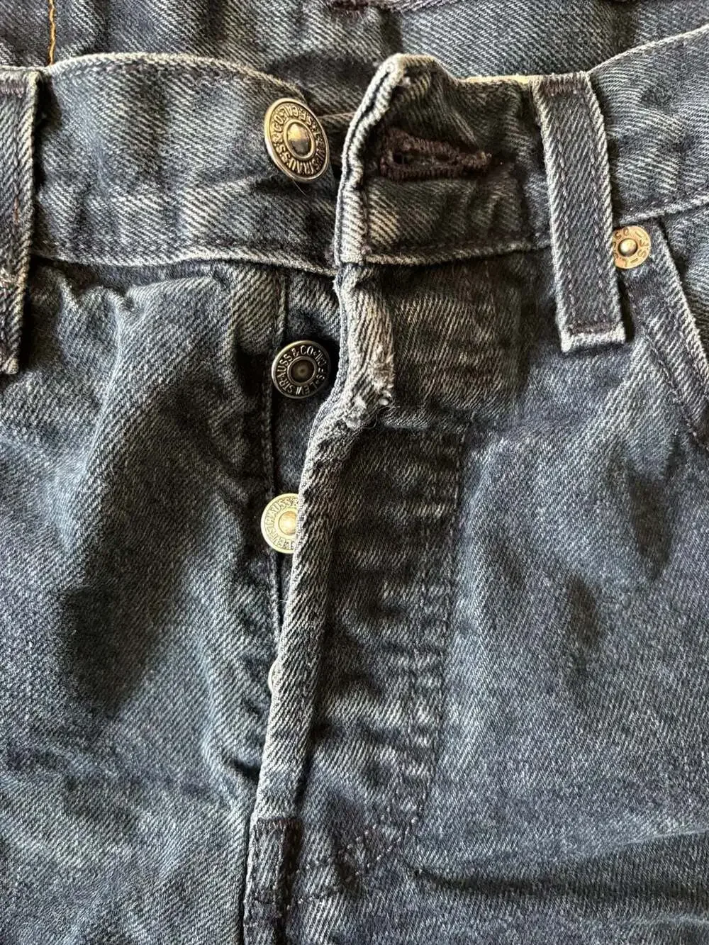 Vintage Levi's 501 Button-Fly High-Rise Cut-Off Denim Shorts